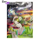 Набор для алмазной мозаики Ever Moment 5D, Классическая китайская девушка, вышивка, настенная живопись, картины для Стразы 5L1681