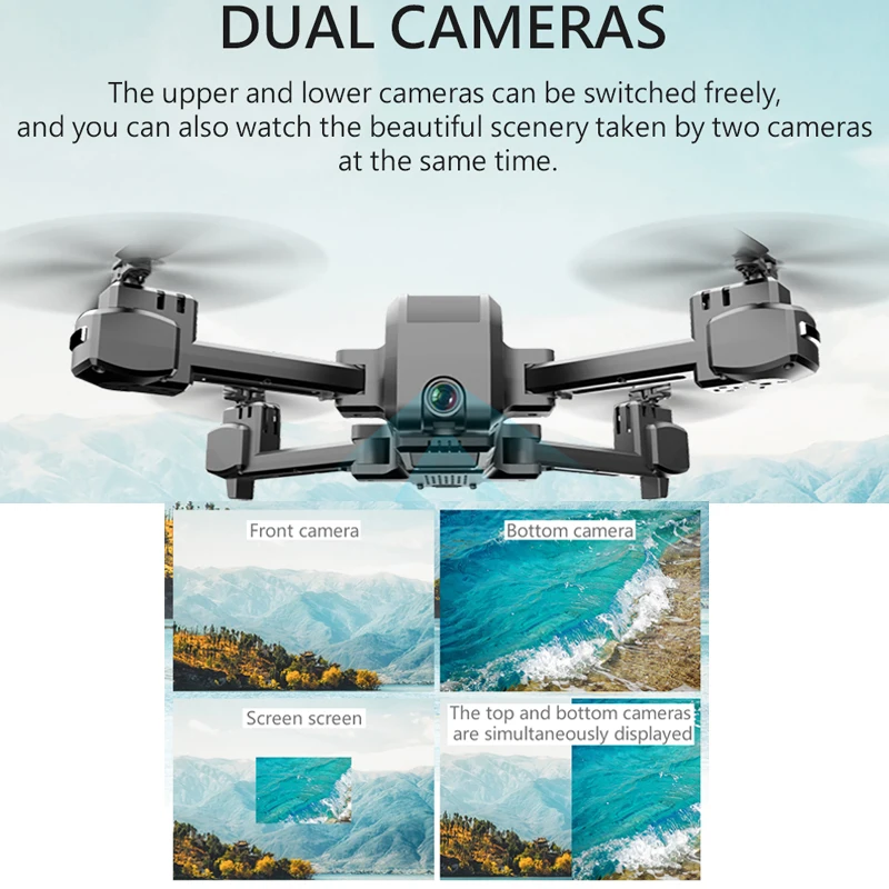 Камера HY607G Drone 4K двойная регулируемая камера Селфи Радиоуправляемый