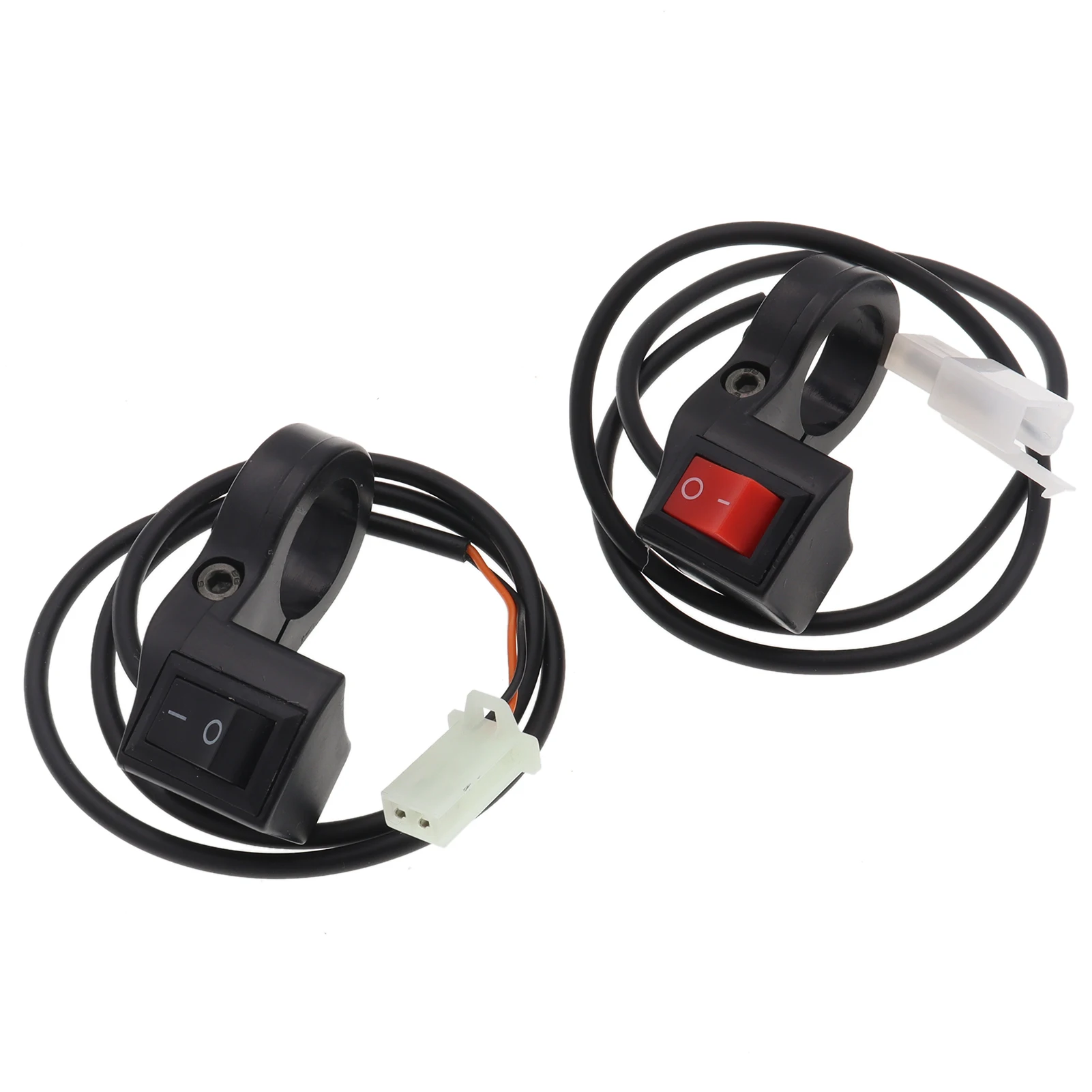 

Unverisal 2 Wires 22mm On/Off Switch for Motorcycle Headlight Double Flashing Handle Holder Flameout Warning LED Light