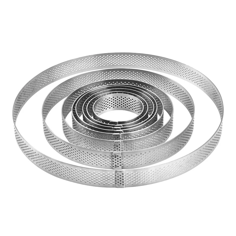 

8 Pcs Mousse Ring Round Cake Mold Stainless Steel Baking Mould Pastry Dessert Accessories Cake Decorating Tool