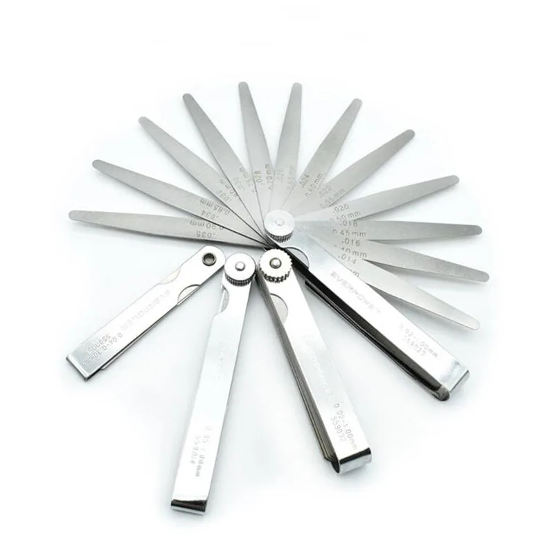 

Stainless Steel Gap Ruler 0.02-1mm Feeler Piece Piece 89mm Length Metric Feeler Gauge Filling Gauge 32 Blade Measuring Tool
