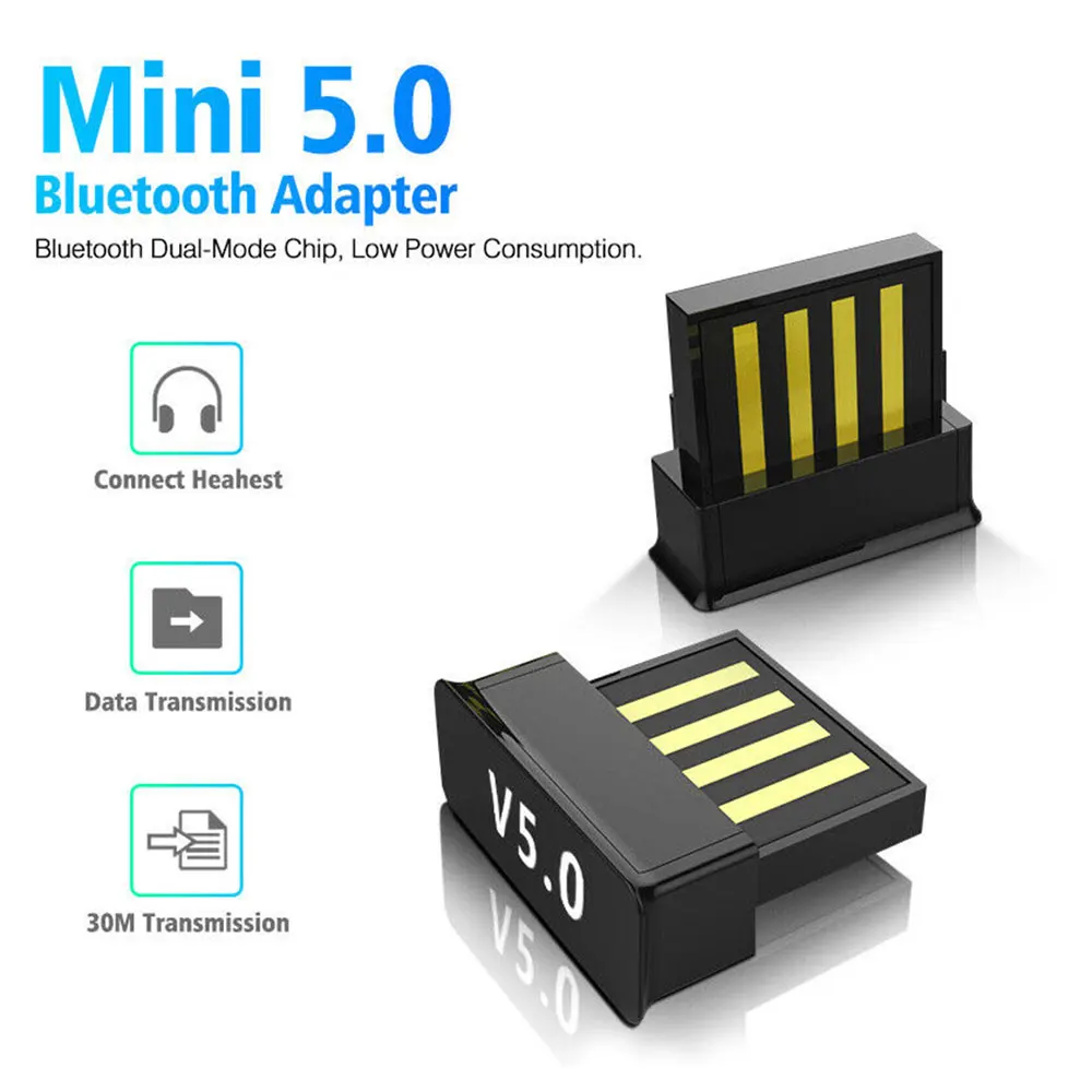 

Mini USB Bluetooth Wireless Adapter BT5.0 Computer Audio Bluetooth Receiver Transmitter Adapter PC Dongle For TV PC Car