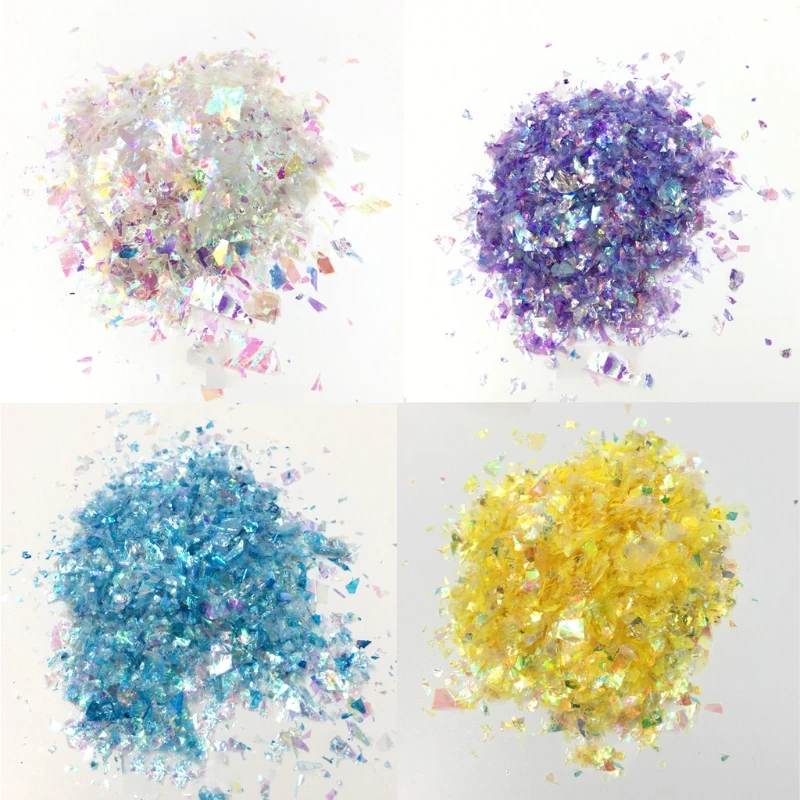 

13 Colors Colorful Shell Broken Sugar Paper Pieces Flashing Decor UV Epoxy Resin Mold Jewelry Fillings Jewelry Making