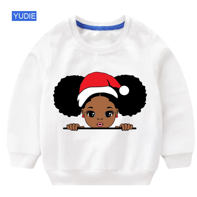 

Children Sweatshirts Black Princess Hoodie Kids Clothing Boy Sweater Toddler Fall Clothes Girl Winter Sweatshirt Christmas Gift