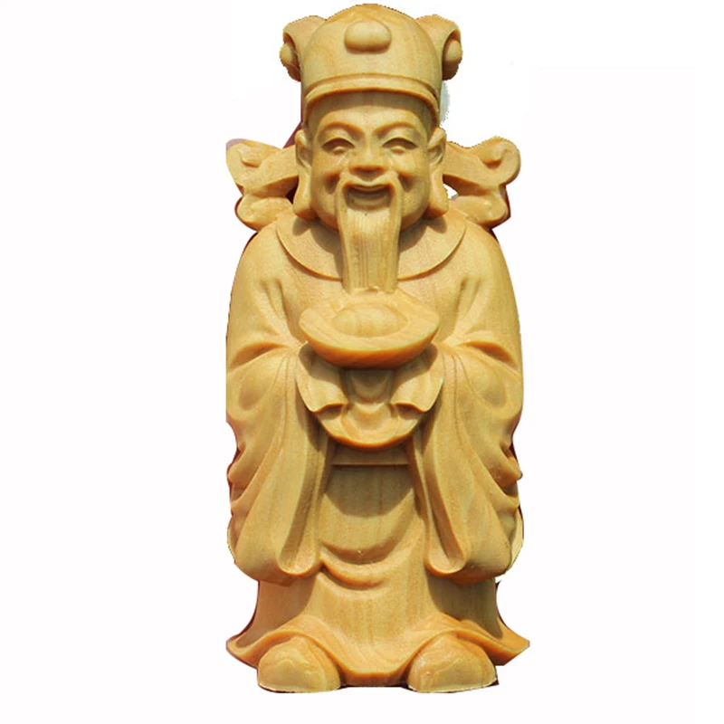 

Китайская статуя богатства, деревянное украшение, фэн-шуй, резьба, скульптура, китайские подарочные статуи для украшения