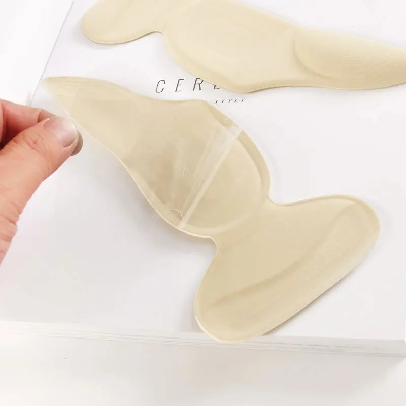Leyou T Shape Shoe Cushion Silicon Heel Grips Pads Gel Arch Support Insoles for Flat Foot Half Insole Self-adhesive Insert Pad