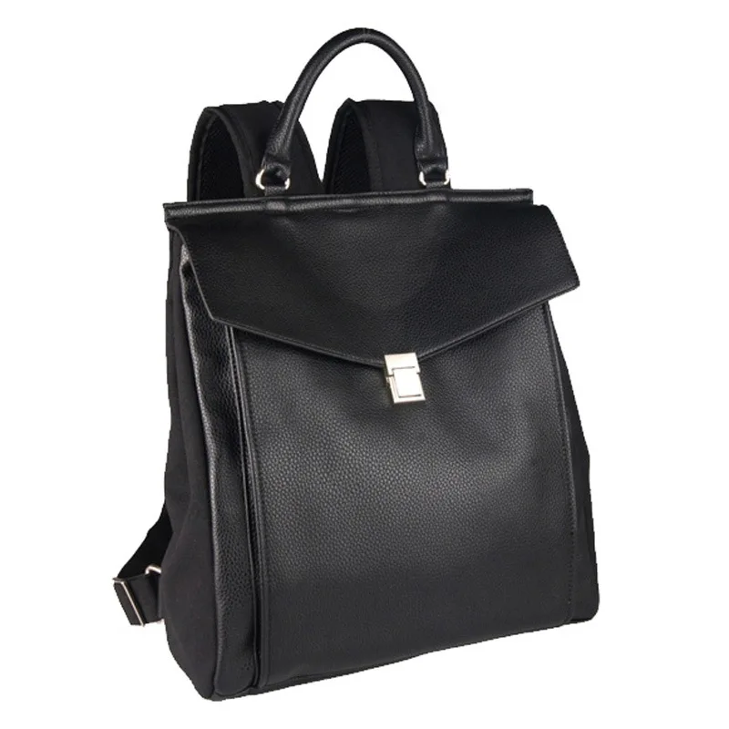 Новая мода мужские рюкзаки высокого качества кожа и холст мужской корейский