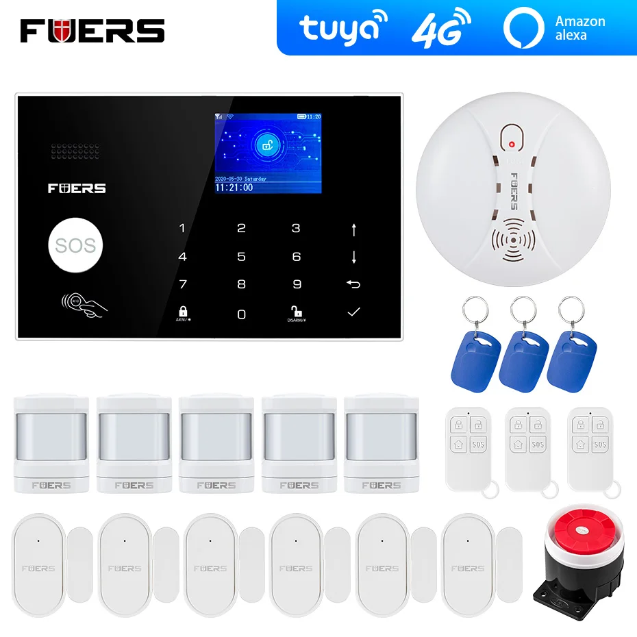 

Система охранной сигнализации Tuya 4G с поддержкой Wi-Fi и GSM