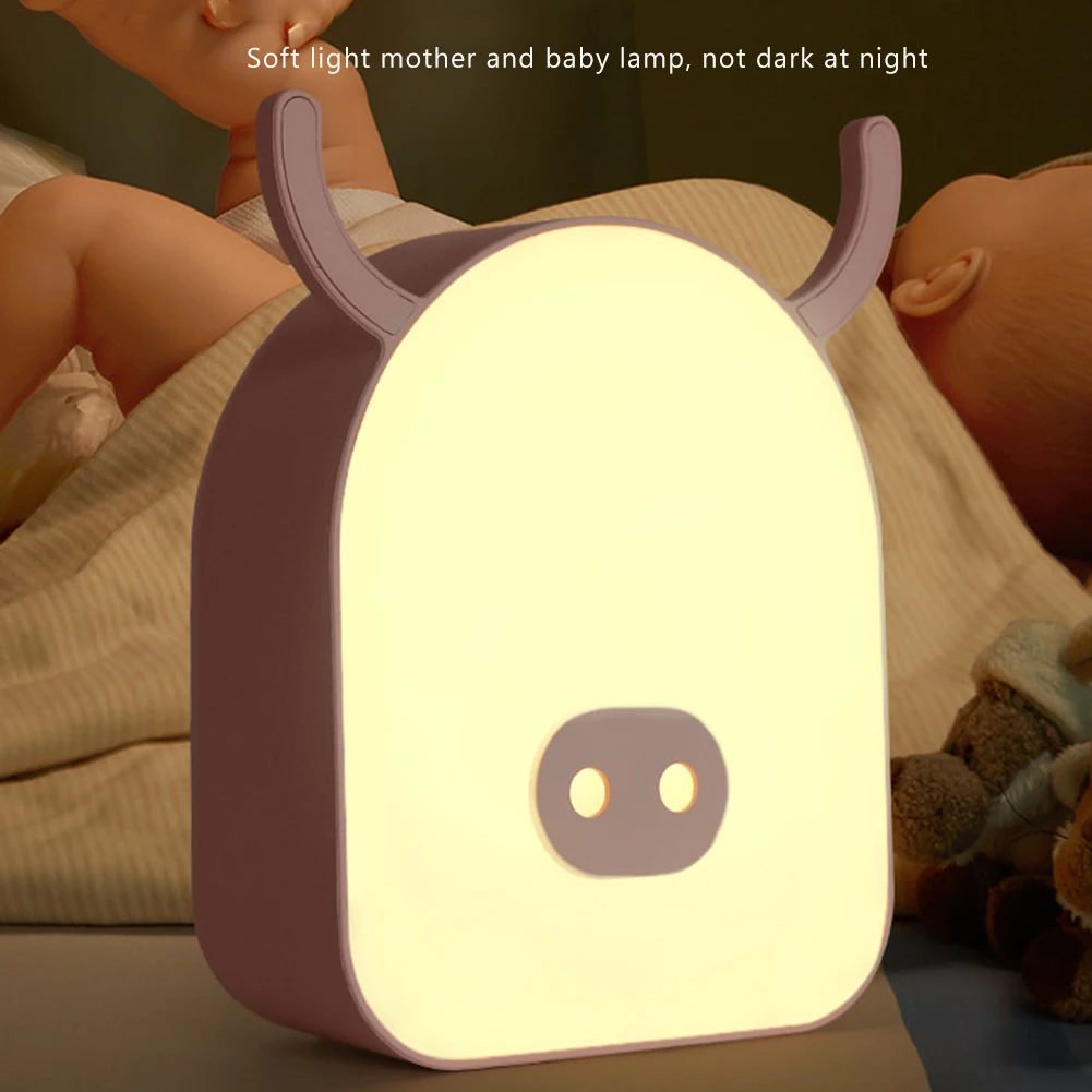 

Ночной светильник в форме коровы для спальни, детский подарок, украшение для спальни с USB-зарядкой, светодиодный прикроватный светильник дл...