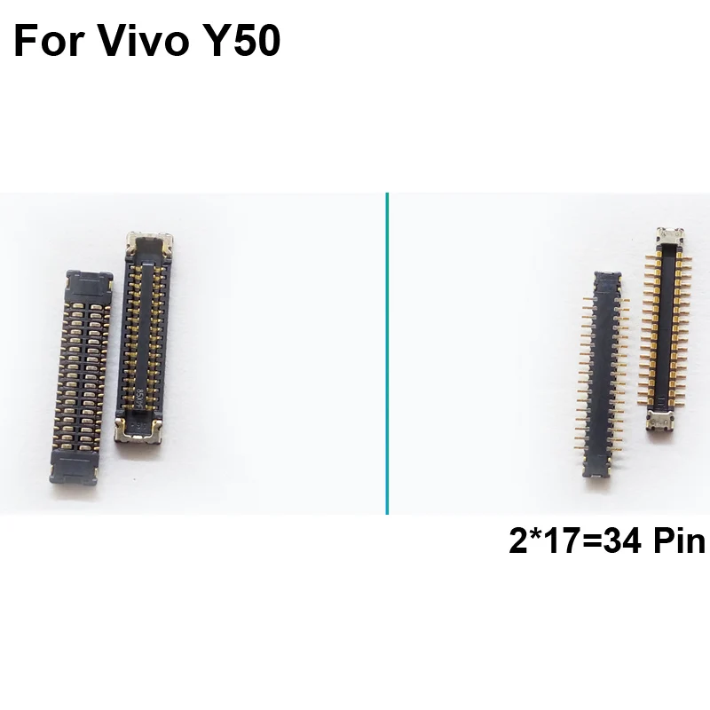 

Разъем FPC для Vivo Y50 2 шт., ЖК-дисплей, экран на гибком кабеле, материнская плата для Vivo Y 50 VivoY50