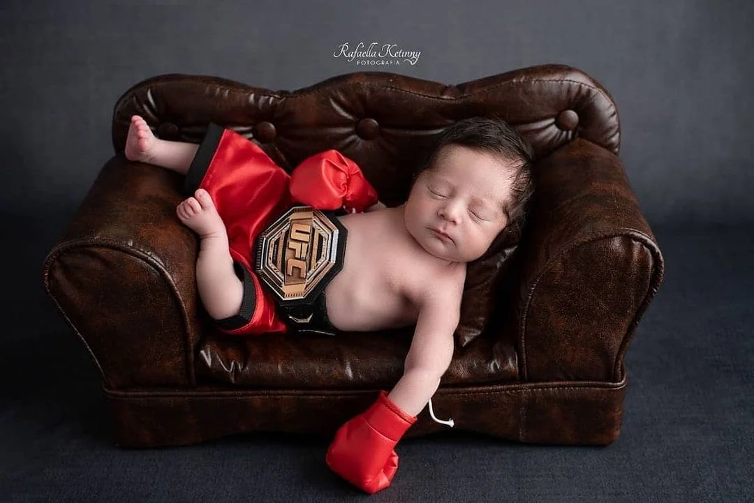 Newborn Photography Mini Red Simulation Sanda Free Fight Glove Set Props ​for Baby Photo Boxing Pants Gloves Prop Accessories | Детская