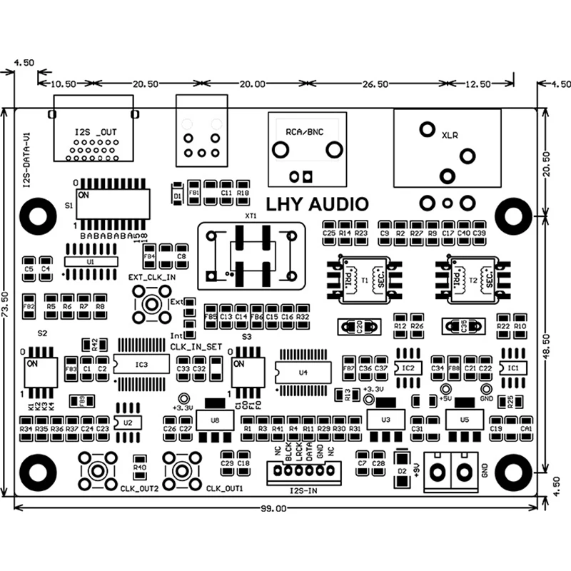 CSR8675 цифровая аудиовыход плата I2S к коаксиальному волокну SPDIF AES выход Supprt Amanero
