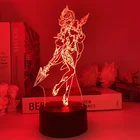 Ночной светильник Genshin Impact Shenhe, 3D симфония, мультяшная модель, детский подарок, украшение спальни, ландшафтный светодиодный светсветильник льник сделай сам с Usb