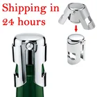 430 Нержавеющаясталь бокал для шампанского Натуральная пробка игристое вино бутылки штепсельной вилки воздуха нажимного типа Барные аксессуары Кепки Кухня посуды