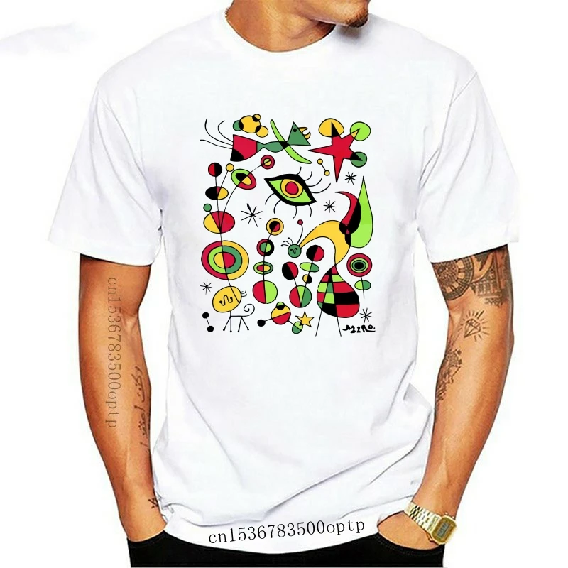 

Design Joan Miro Peces De Colores Artwork T-Shirt Art Style For Men Women Kids Artsy Personality Custom Tee Shirt