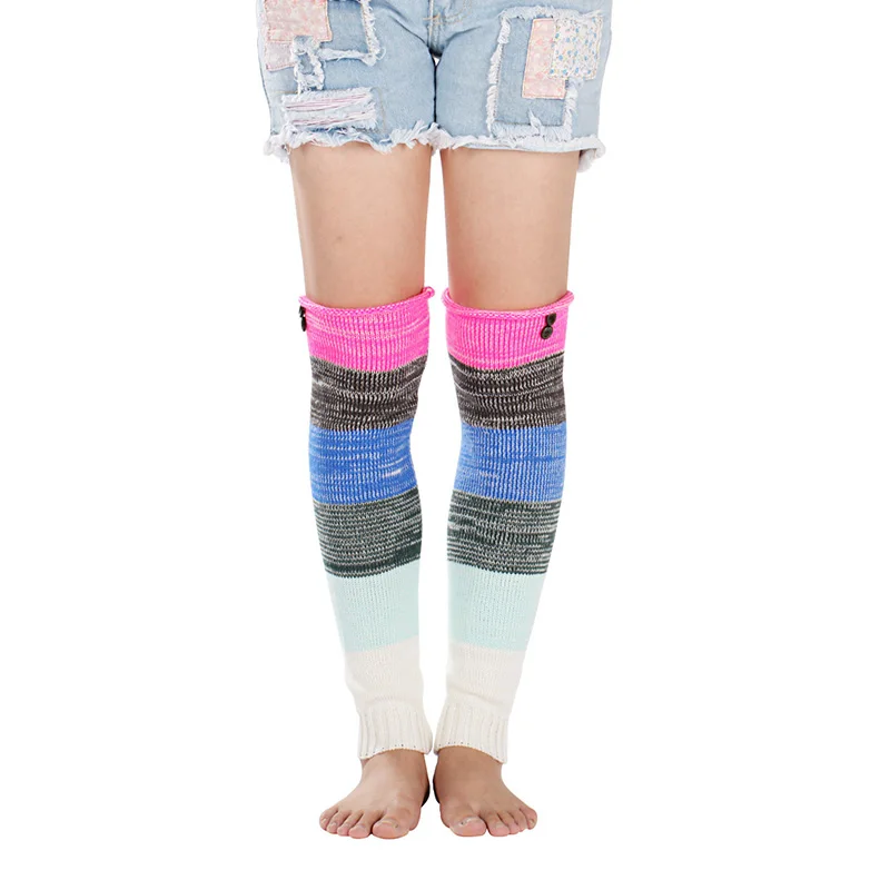 Разноцветные зимние женские гетры для девочек школьная форма носки Модные