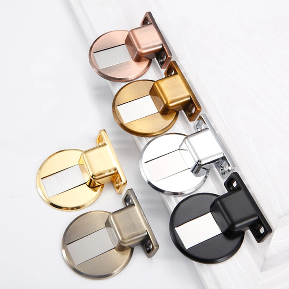 Magnetic Door Holder Stopper Invisible Doorstop Wall Floor Mount Safety Catch Stainless Steel Suction Bedroom Block | Обустройство
