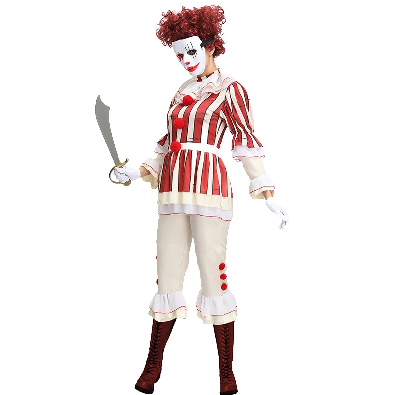 Карнавальный костюм клоуна на Хэллоуин одежда для пар карнавальные вечерние
