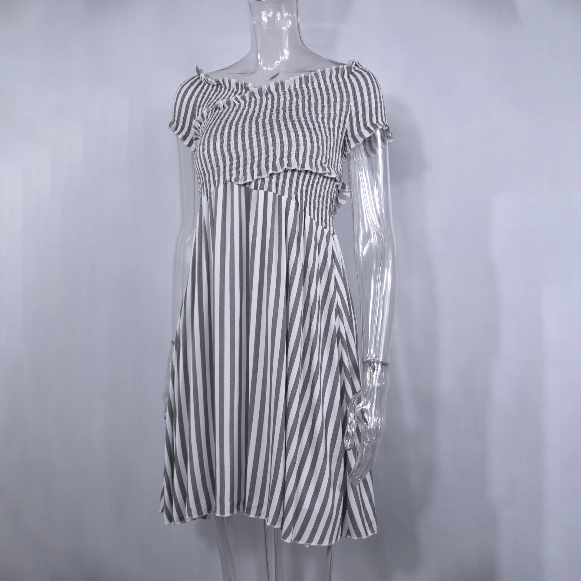 Striped Dress Off The Shoulder Women Sexy Strapless Backless Black Summer Dresses Party Night Ladies Blue Clothing Elegant 2020 | Обувь