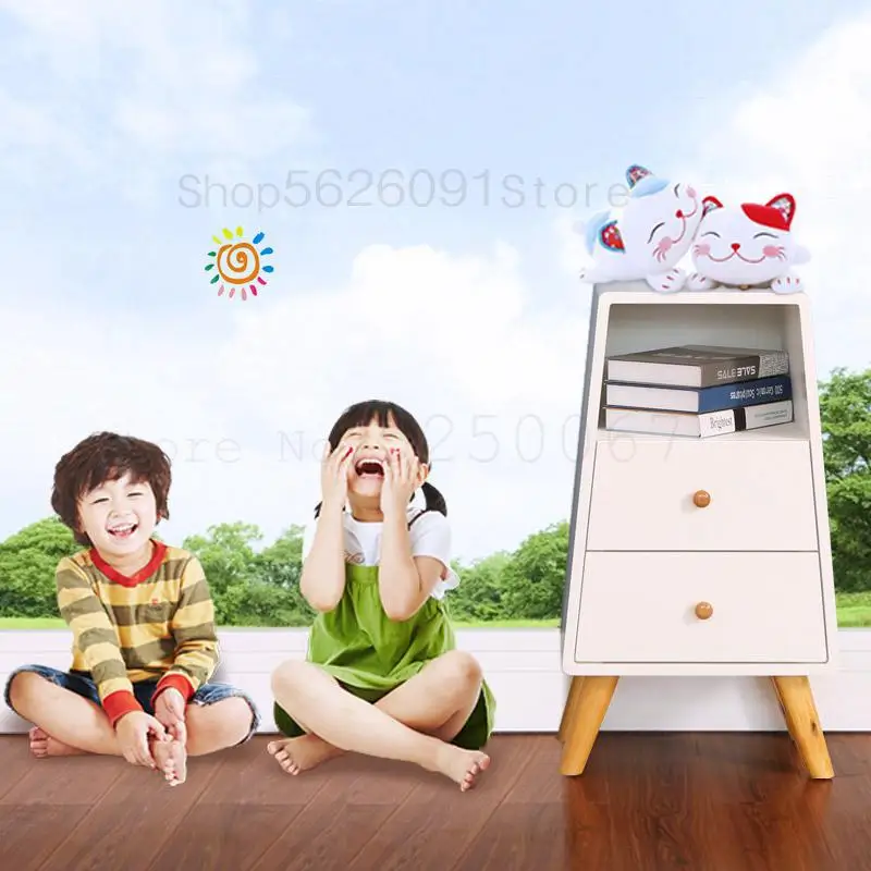 Детский прикроватный шкаф белый боковой маленький ковш для хранения креативный |