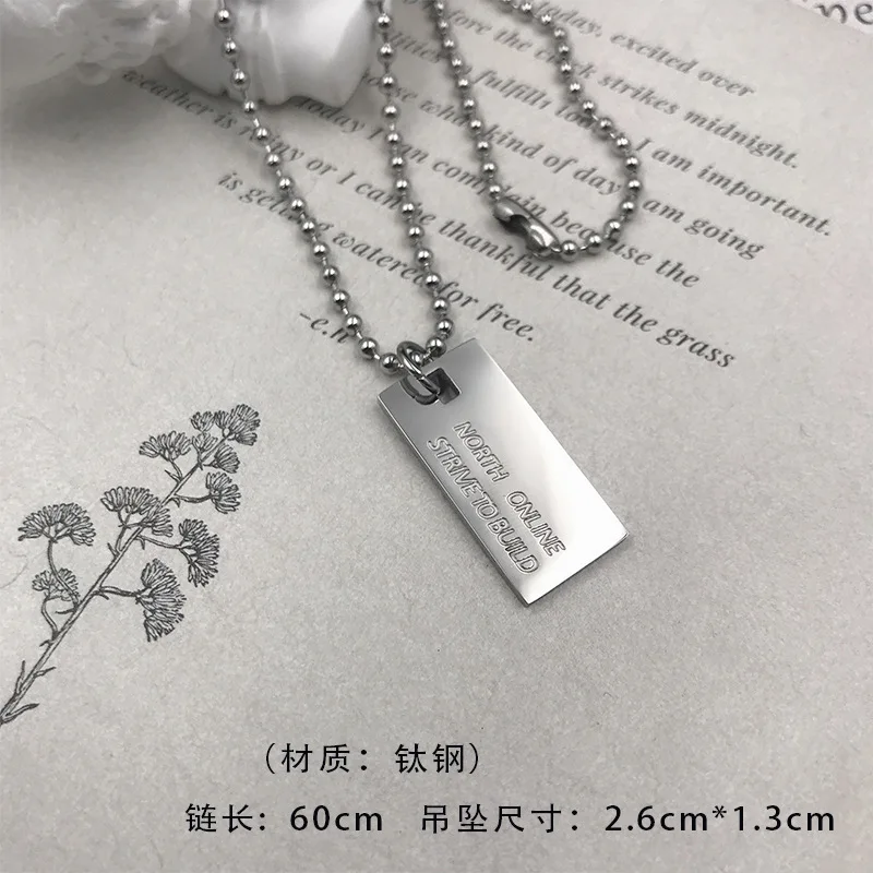 

Hip Hop Grunge Titaniumt Male Necklace Womens Pendant Stainless Steel Punk Large Neck Necklace Wholesale Mens Jewellery Gift Bff