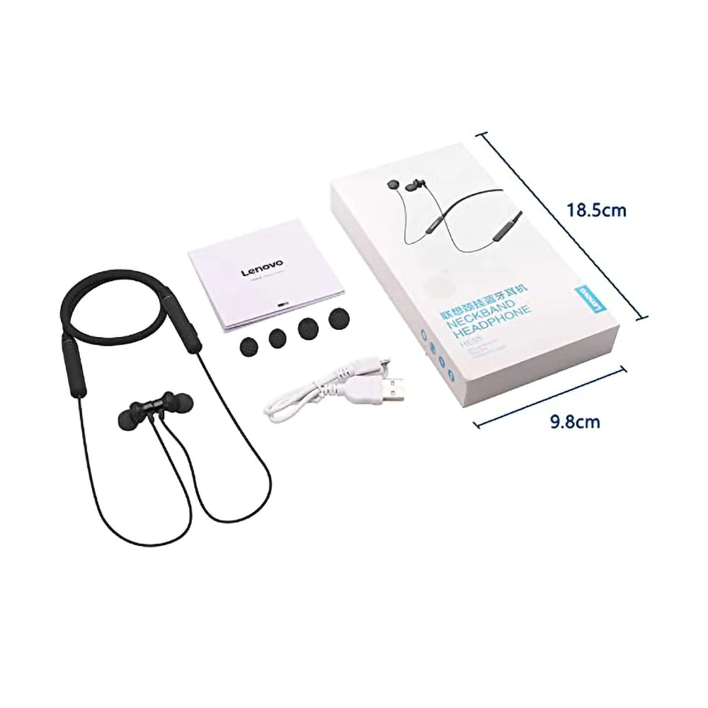 

Original Lenovo HE05 Earphone Bluetooth 5.0 Neckband IPX5 Waterproof Sports Headset IOS Electricity Display with Microphone