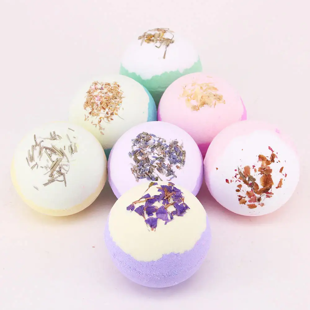 

Bath Accessories 1PC 100g Bath Ball Natural Salt Body Skin Care Bubble Bombs Skin Exfoliati Shower Salts