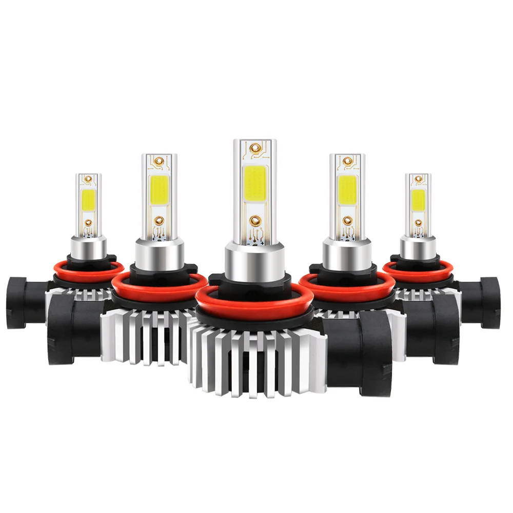 

1Pair LED Headlight Car Lights Built-in H1 H3 H4 Lamp H8 H11 9005 9006 2COB 30W 12-36V 6000K 5000LM Waterproof Auto Bulb