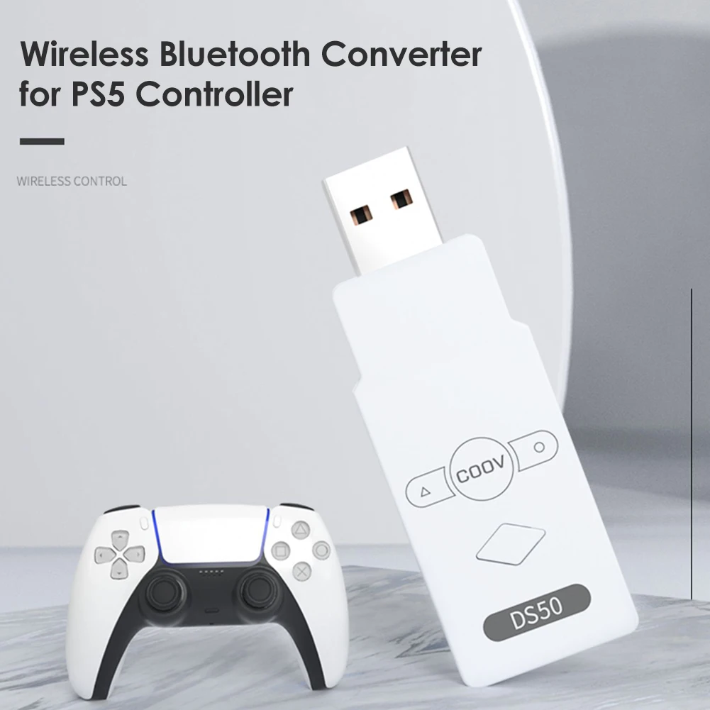 

Wireless Controller Gamepad Converter USB Receiver for PS5/Nintendo Switch/PS4/PS3/PC Wireless Controller Adapter