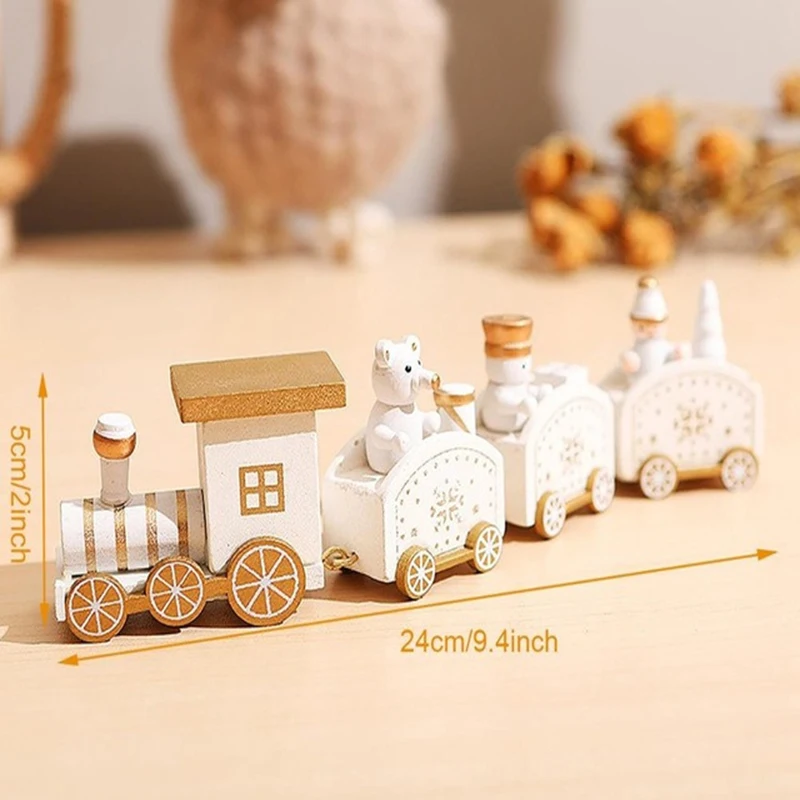 Маленький поезд деревянные украшения для дома Рождественский Декор Рождество 2020