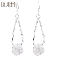 doteffil 925 sterling silver winding drop earring for women wedding engagement party jewelry