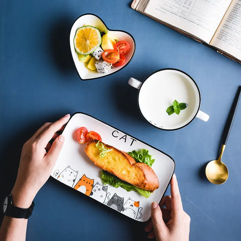 Набор посуды из керамики в скандинавском стиле Ins одноместная посуда для