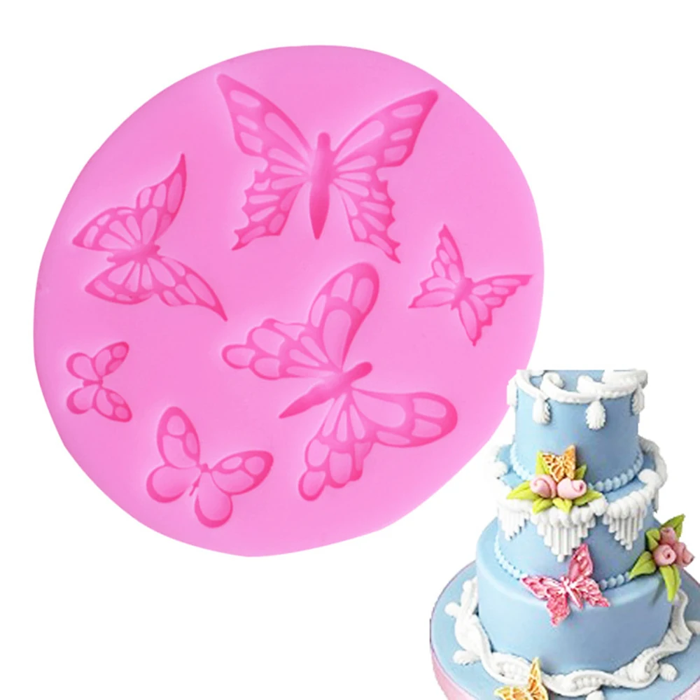 

1Pcs Butterfly Pattern Oval Shape Fondant Cake Baking Mold Chocolate Candy DIY Molds Cake Decoration Tools Kitchen Accessories