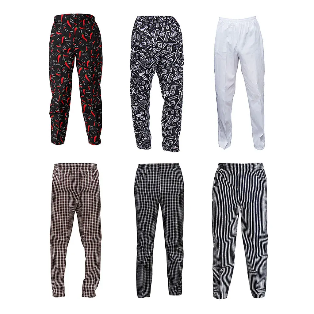 Chef Uniform - Kitchen Trousers Food Service Pants Unisex Workwear with Two Pockets 6 Patterns Sizes Available | Дом и сад
