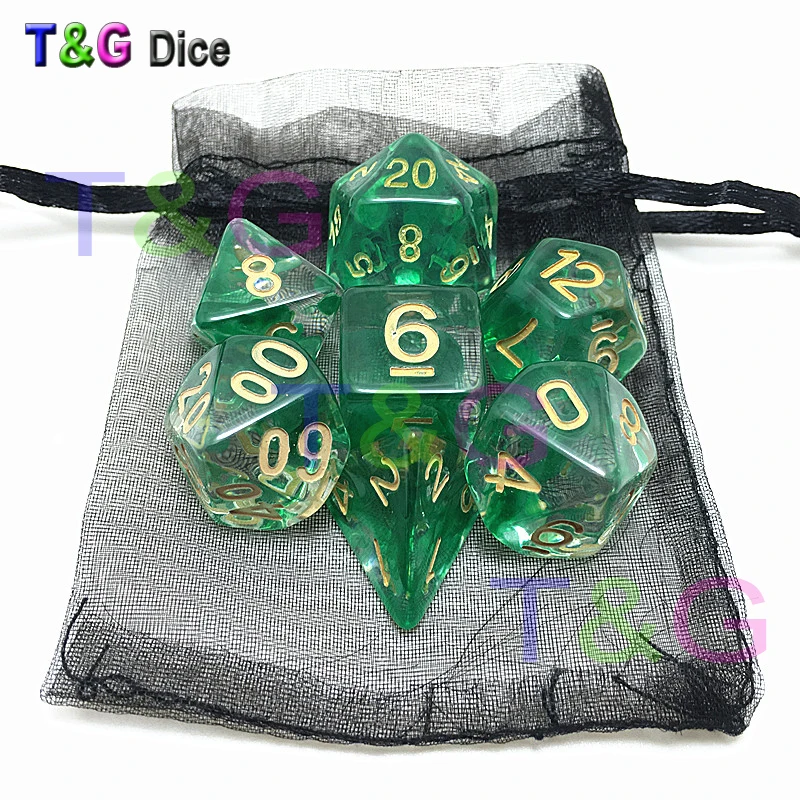 Абсолютно новый набор из 7 многогранных костей для игры D &amp d plus | Спорт и