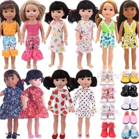 2 sets of clothes shoes combination doll sister outfit for 14 inch wellie wisher 32 34 cm paola reina dollthe same suit