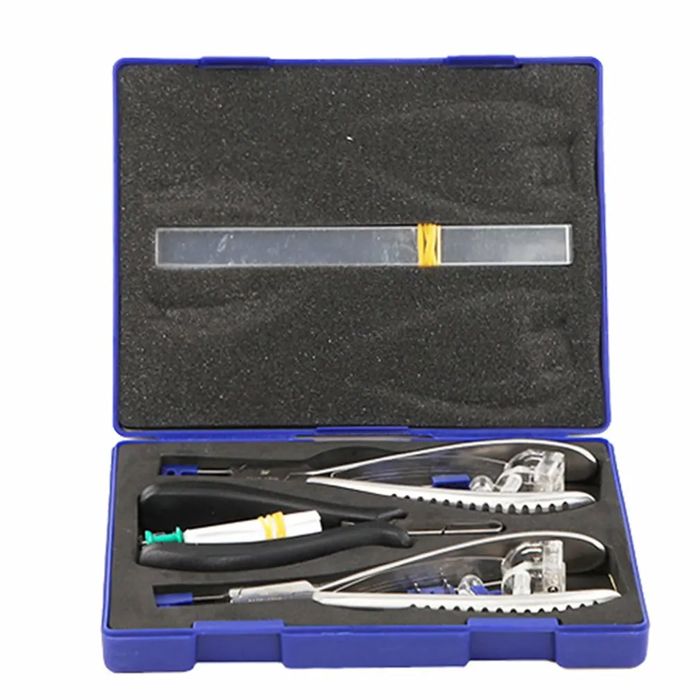 Professional Stainless Steel Eyeglasses Plier Set Rimless Disassembly Frames Optical Tools Kit Repair Tool Case