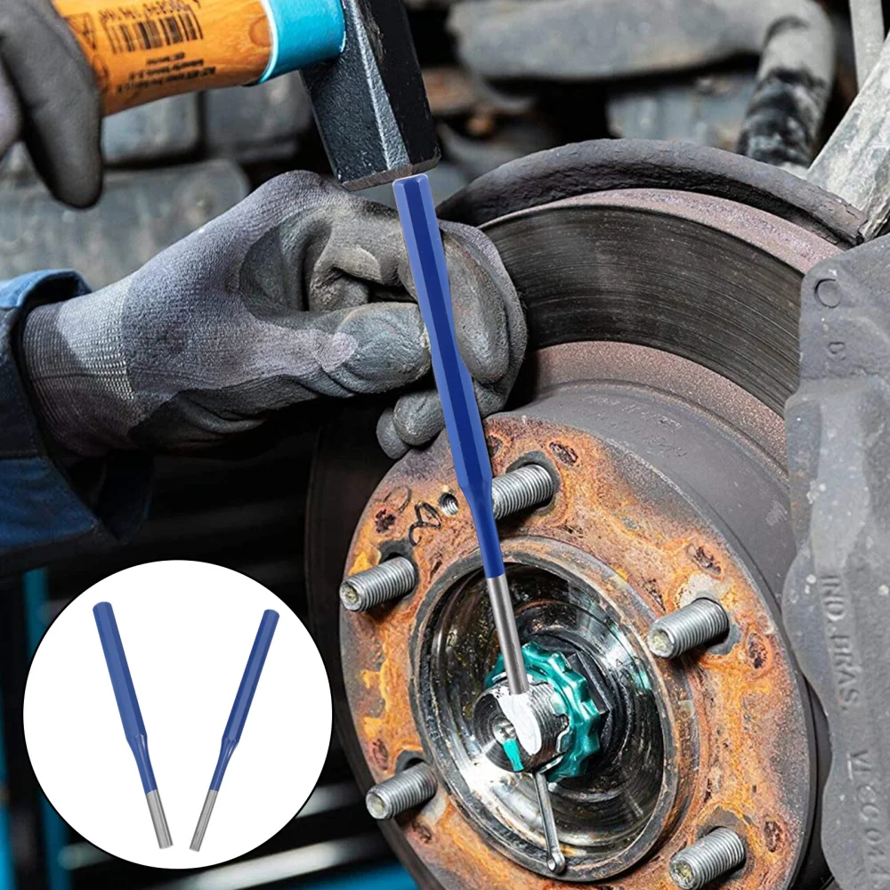 

2pcs Woodworking Drilling Pin Punches Center Punch Cylindrical Punches Tool