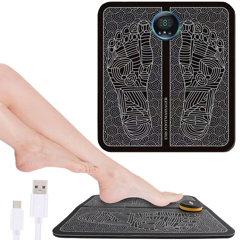 

USB charging EMS Electric Foot Stimulator Massager Electric Massage Mat Fullomatic Massage Foot Circulation Massager
