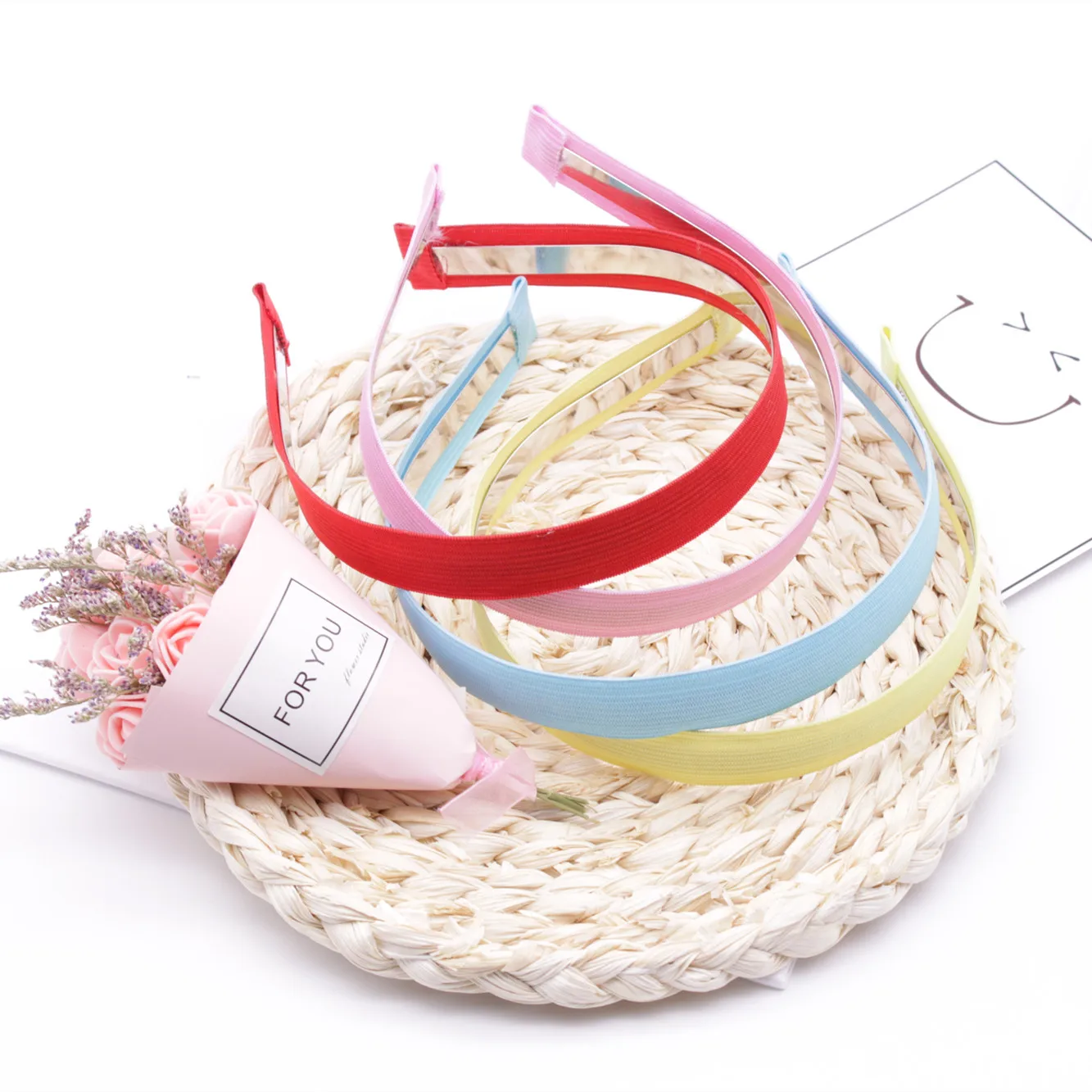 

2Pcs/Set2020 Spring/Summer Headband Candy Color Elastic Band Simple Pressing Headband Hair Accessories