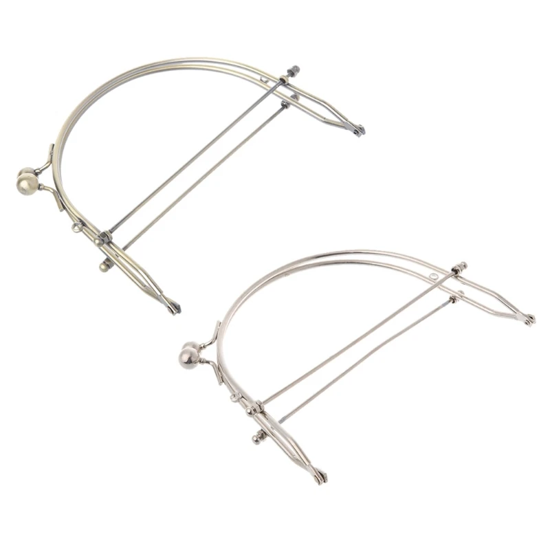 

RipengPI Bag Purse Handle, 1Pc Metal Half Round Frame Kiss Clasps Lock Purse Bag Handbag Handle Clutch