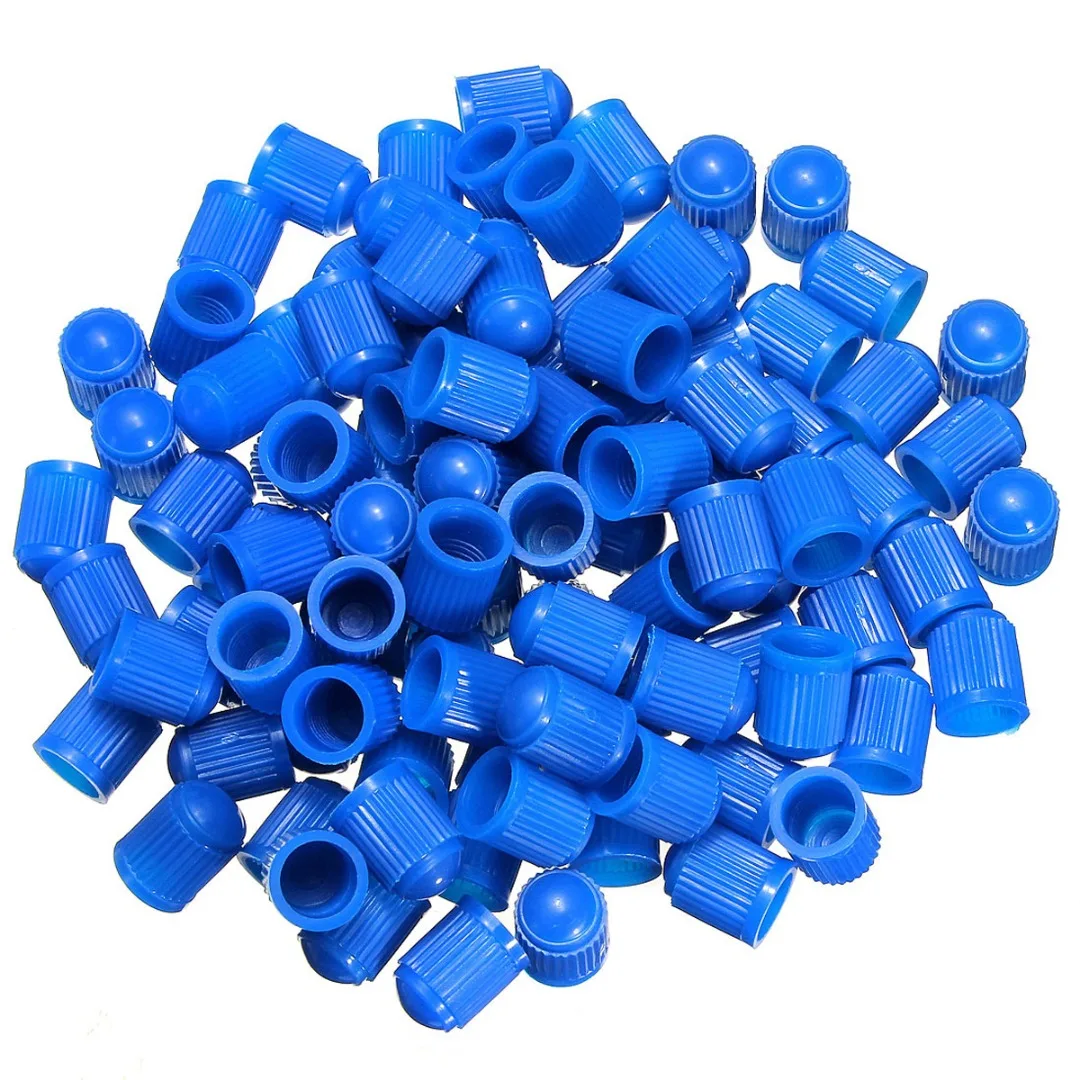 100pcs 12x10x8mm Plastic Tyre Stem Valve Caps Dust Cover Car Bike Motorbike Valve Dust Caps White/Blue/Red/Yellow/Green