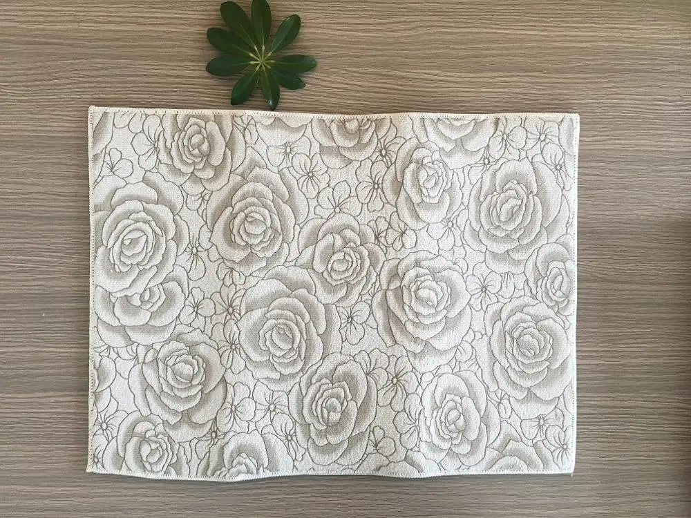white 38*51 микрофибра коврик для сушки для кухонной подушки коврик для посуды с рисунком - Цвет: white
