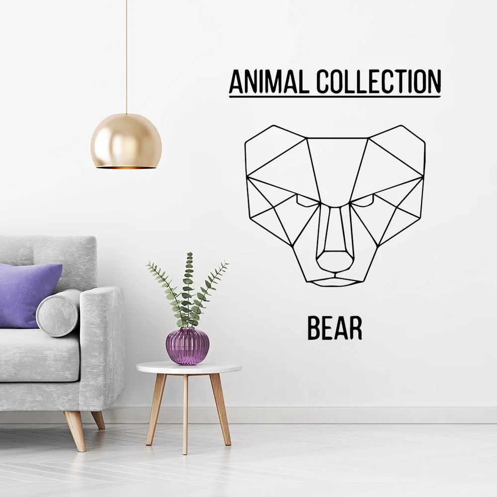 Diy геометрические иллюстрации наклейки на стену Персонализированные Творческие