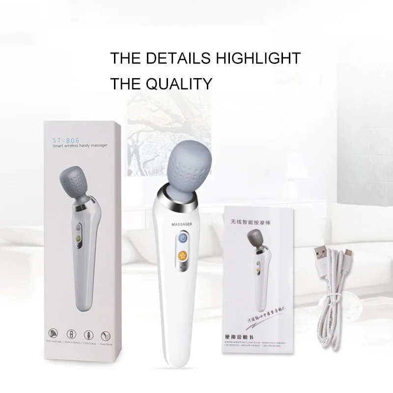 Электрический массажер для тела с зарядкой от USB водонепроницаемый портативный