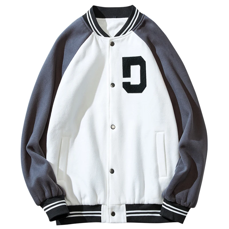 

2021 Spring Baseball Coat Men's Hong Kong Style Jacket Loose Korean Version Student Couple Class Coat Set