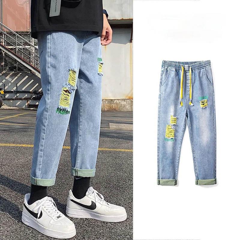 

New Loose Men Jeans Male Trousers Simple Design High Quality Cozy All-match Students Daily Casual Straight Denim Pants