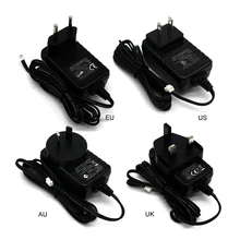 JeaTone DC 12V 1A домофон монитора адаптер питания 2 контактный разъем, Великобритания, США, ЕС, Австралия, систему P