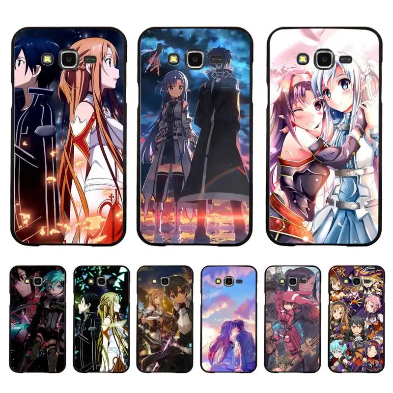 

SAO Sword Art Online Kirito Anime Phone Case For Samsung Galaxy J4plus J6 J5 J72016 J7prime cover for J7Core J6plus Back Coque