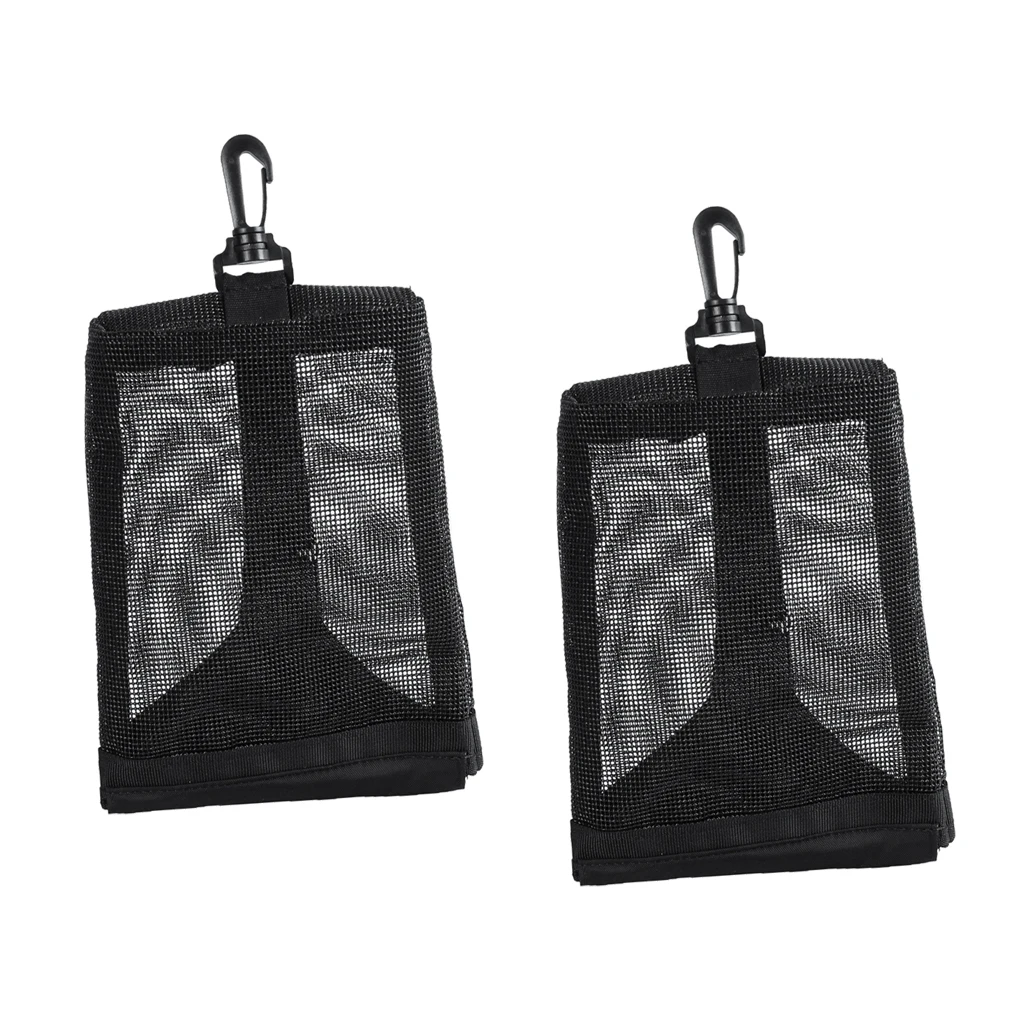 2 Pcs Scuba Diving Weight Pocket Dive Accessories Holder Mesh Pouch Organizer Bag with Clip Equipment | Спорт и развлечения